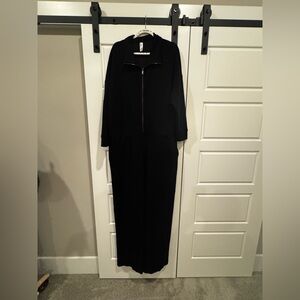 SPANX Black Minimalist Jumpsuit with Long Sleeves